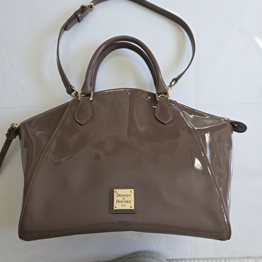 Dooney & Bourke Mink Patent Leather Handbag - Picture 10 of 16
